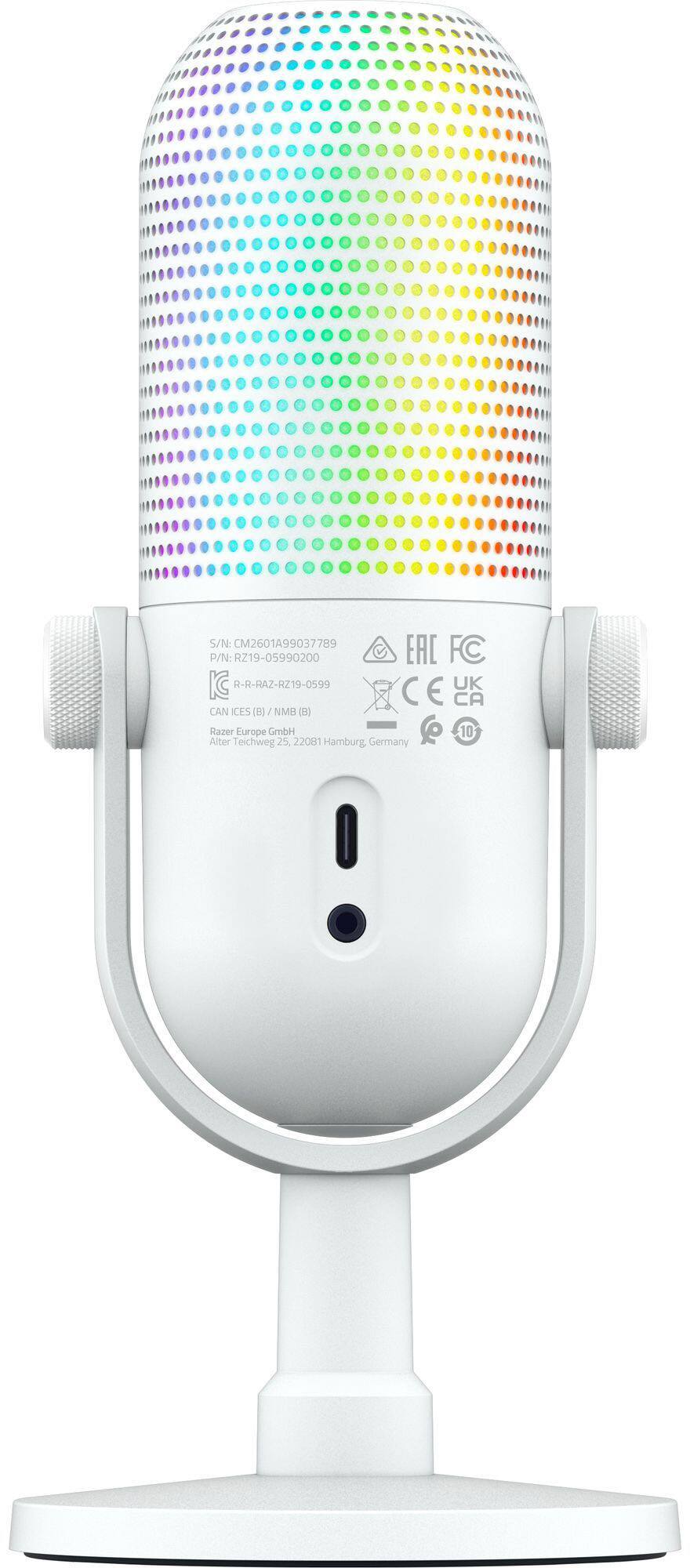 S/N: CM2601A99037789  
P/N: RZ19-05990200  
EAC FC IC R-R-RAZ-RZ19-0599  
UK C E CA CAN CES 80 J NMB  
1 Alter Razer Teichweg Europe GmbH  
25 22001 Hamburg Germany