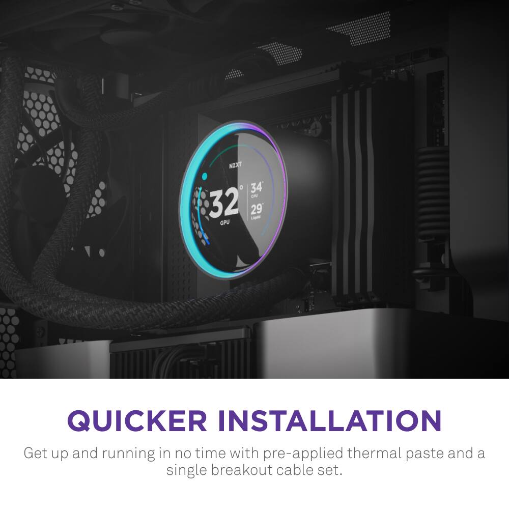 Get up and running in no time with pre-applied thermal paste and a single breakout cable set.