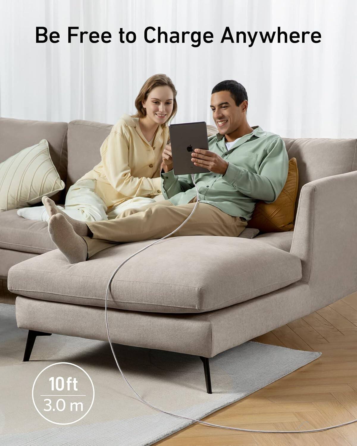 Be Free to Charge Anywhere

10ft  
3.0 m