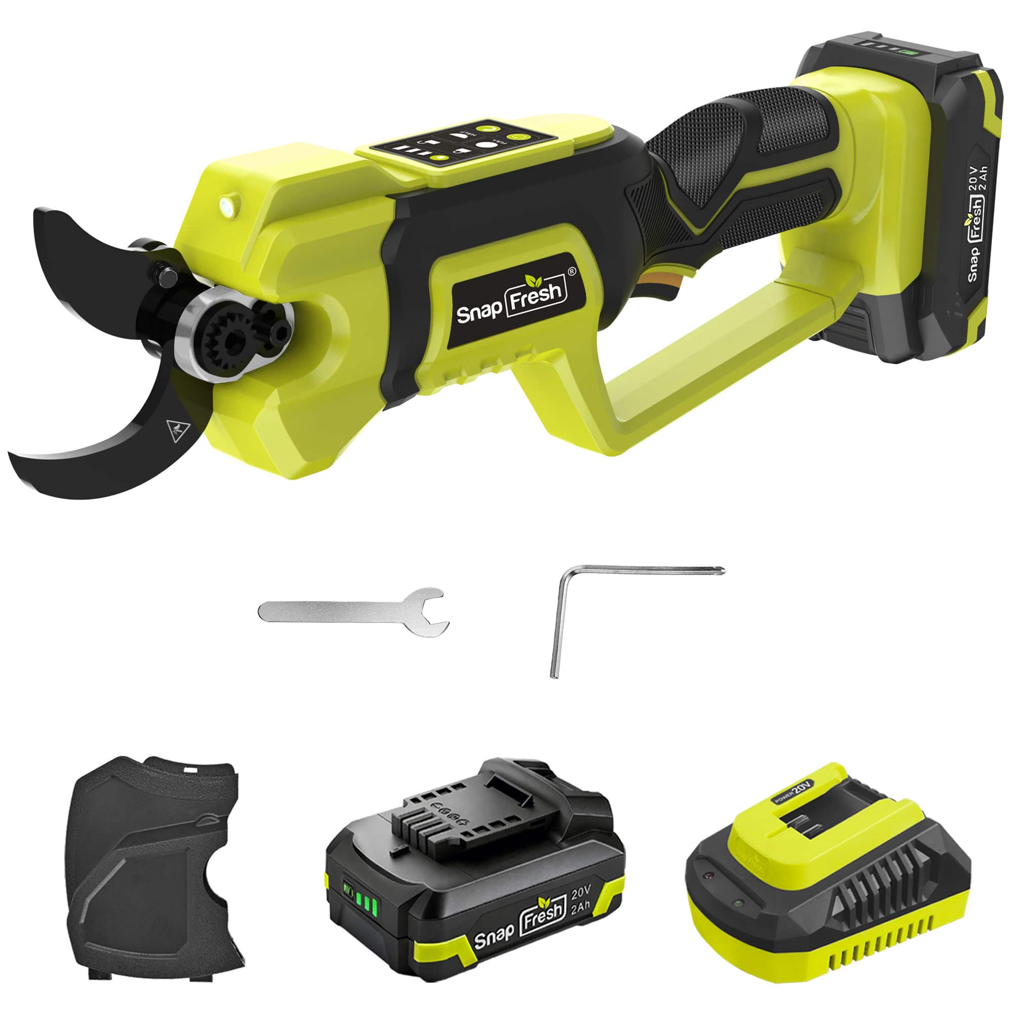 "SnapFresh - 20V Brushless Electric Pruning Shears – 1.6"" Cut Capacity, SK5 Teflon Blade, Smart Display, and 2.0Ah Battery - Green" price history on PriceWatchPro