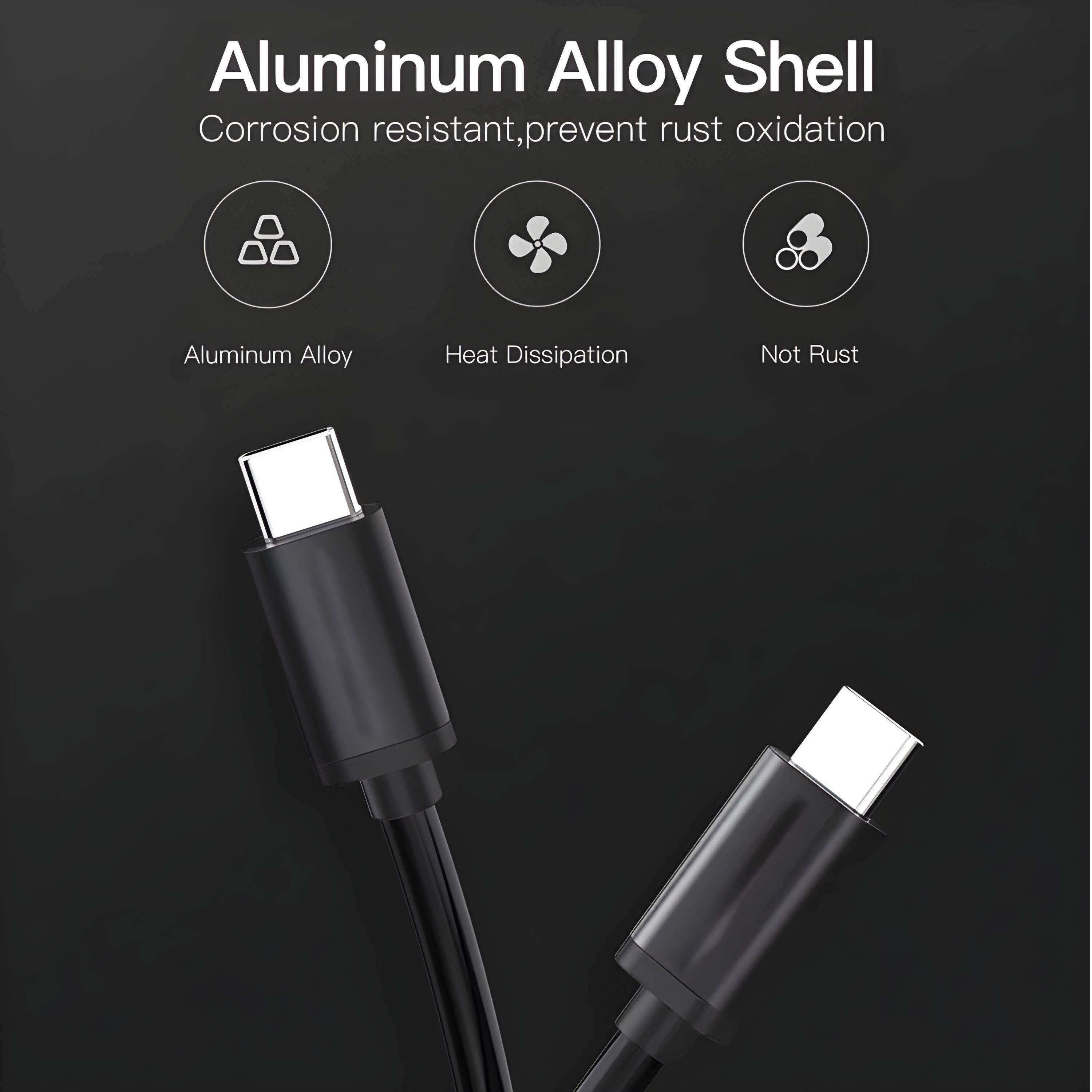 Aluminum Alloy Shell  
Corrosion resistant, prevent rust oxidation  

- Aluminum Alloy  
- Heat Dissipation  
- Not Rust