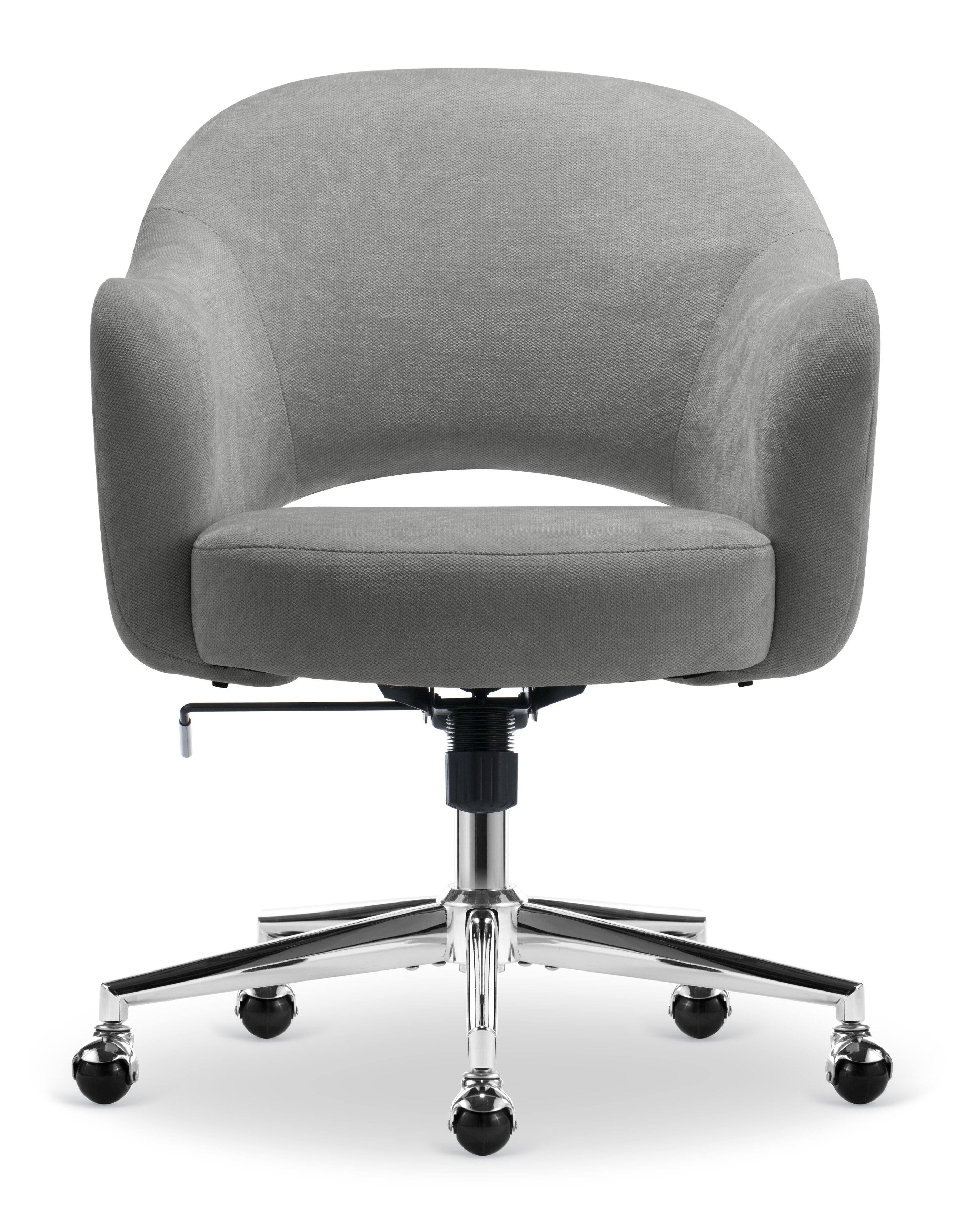 Serta Mia RetroModern Soft Velvet Upholstery Ergonomic Home Office