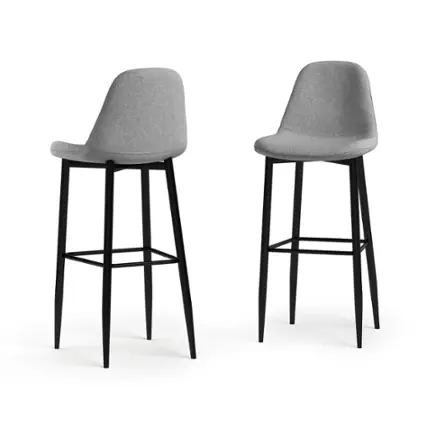 Simpli Home - Laurel Bar Stool (Set of 2) - Slate Grey