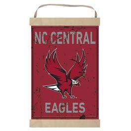 Jardine - North Carolina Central Eagles Faux Rust Banner Sign - Maroon