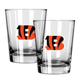 The Memory Company - Cincinnati Bengals 15oz. Two-Pack Rocks Glass Gift Set - Multicolor