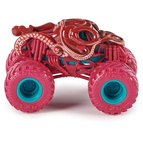 Alt View 2. Monster Jam - Monster Jam Series 35 Octon8er 1:64 Scale Die-Cast Monster Truck with BKT Tires - Red.