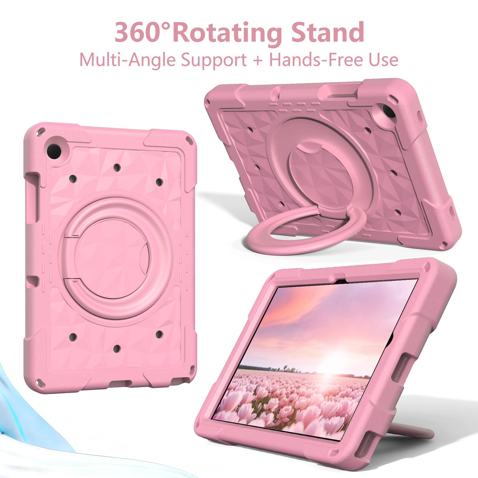 360° Rotating Stand  
Multi-Angle Support + Hands-Free Use