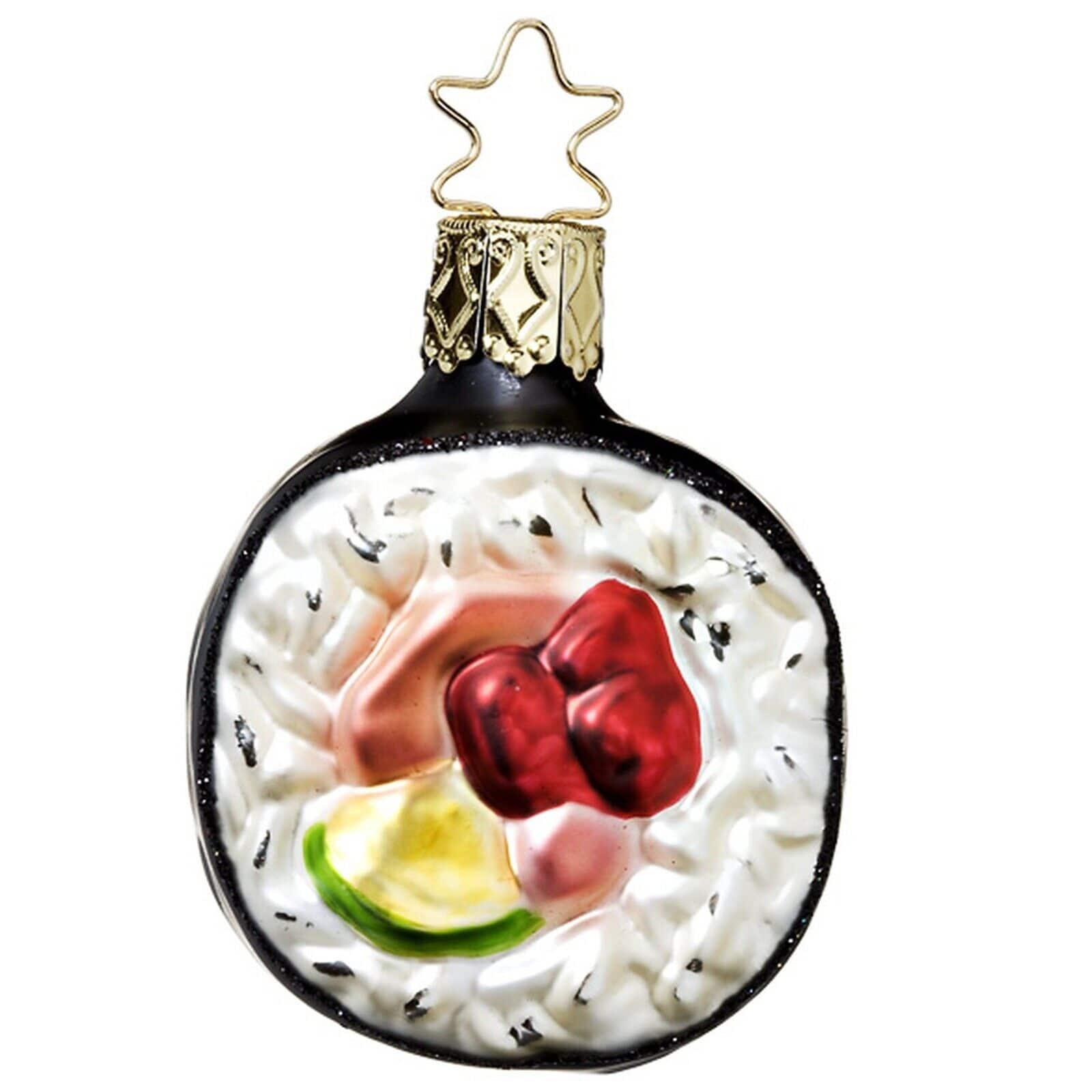 Inge Glas - Maki Sushi Delicious Forever German Glass Christmas Ornament FREE BOX - Multicolor
