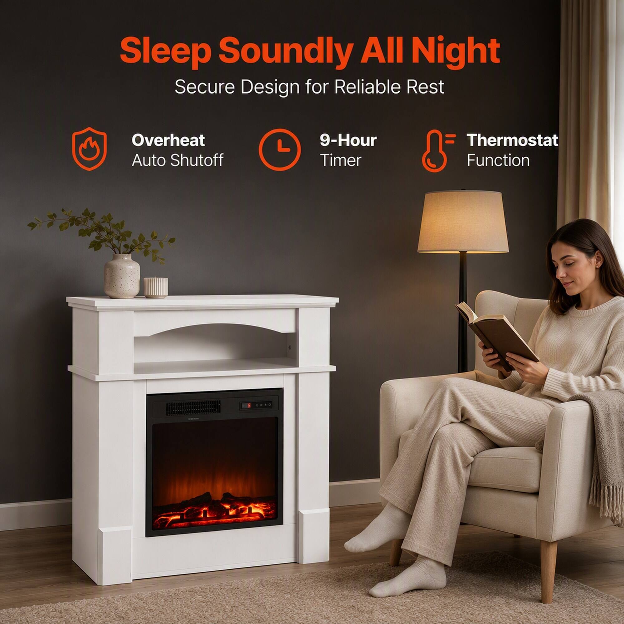 Sleep Soundly All Night  
Secure Design for Reliable Rest  
Overheat Auto Shutoff  
9-Hour Timer  
Thermostat Function