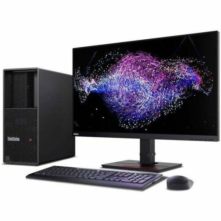 Alt View 1. Lenovo - Lenovo ThinkStation P3 30GS00E5US Workstation - 1 Core i9 14th Gen i9-14900K - vPro Technology - 64 GB - 2 TB SSD - Black.