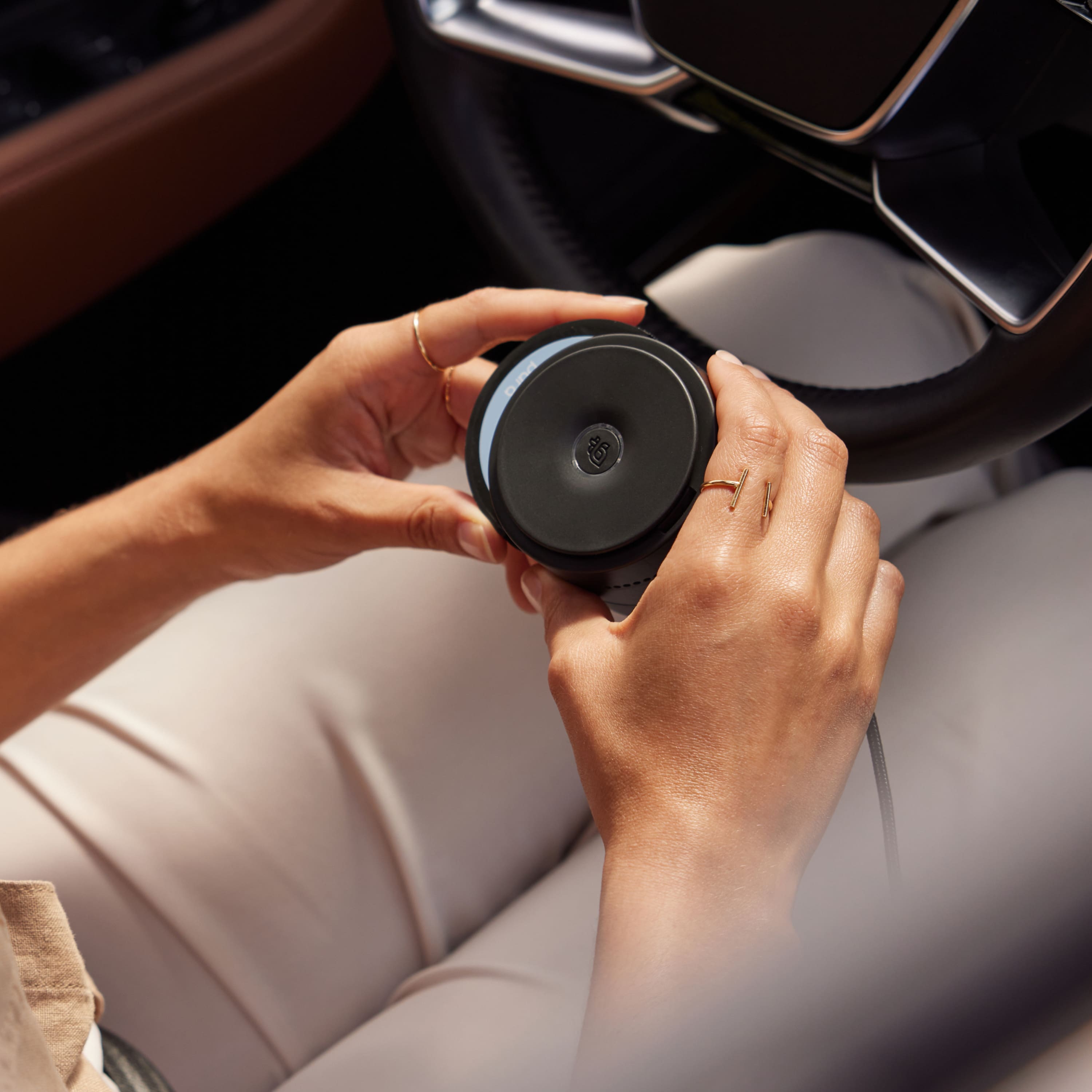 Alt View 1. Pura - Teak & Leather Car Fragrance Refill - Purple.