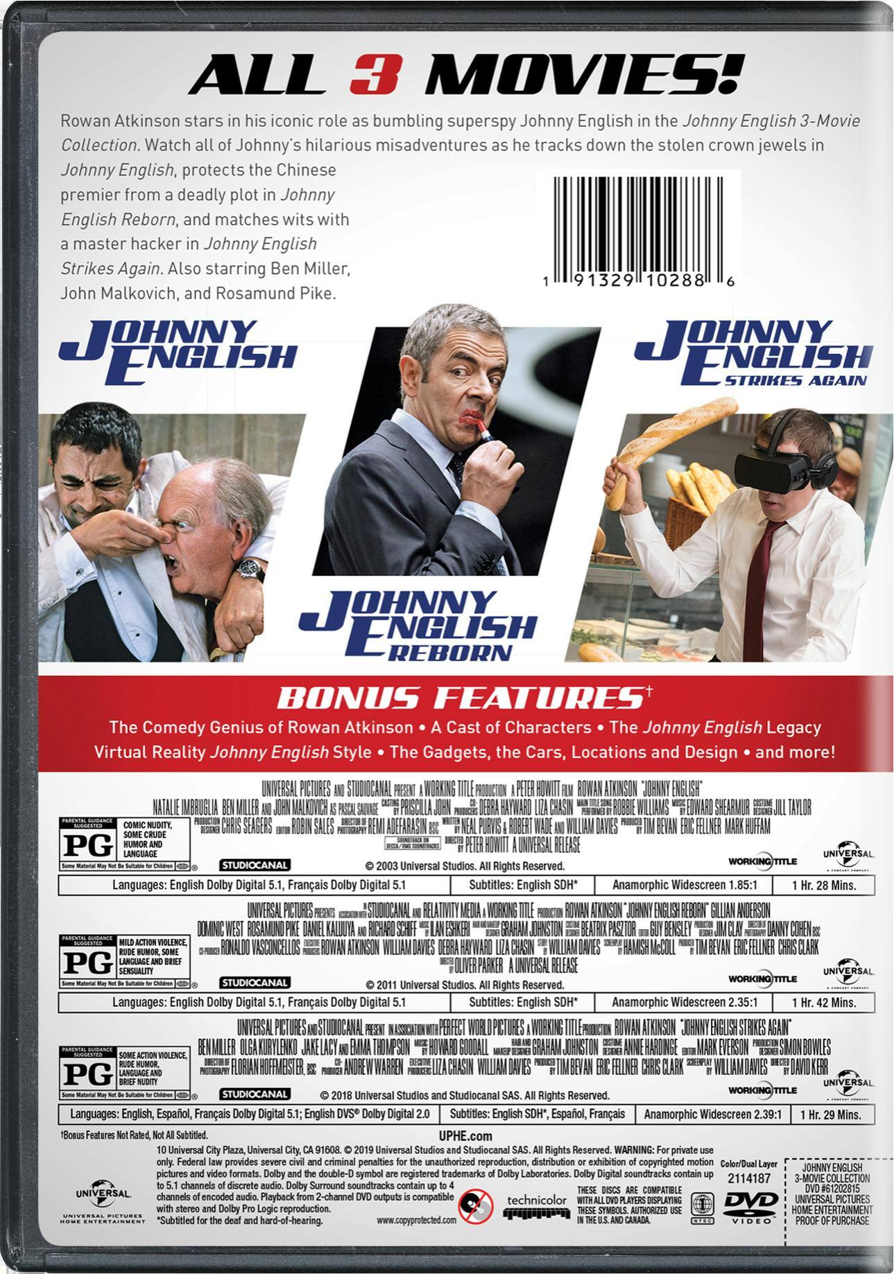 Angle. Johnny English: 3-movie Collection (DVD Set) [DVD].