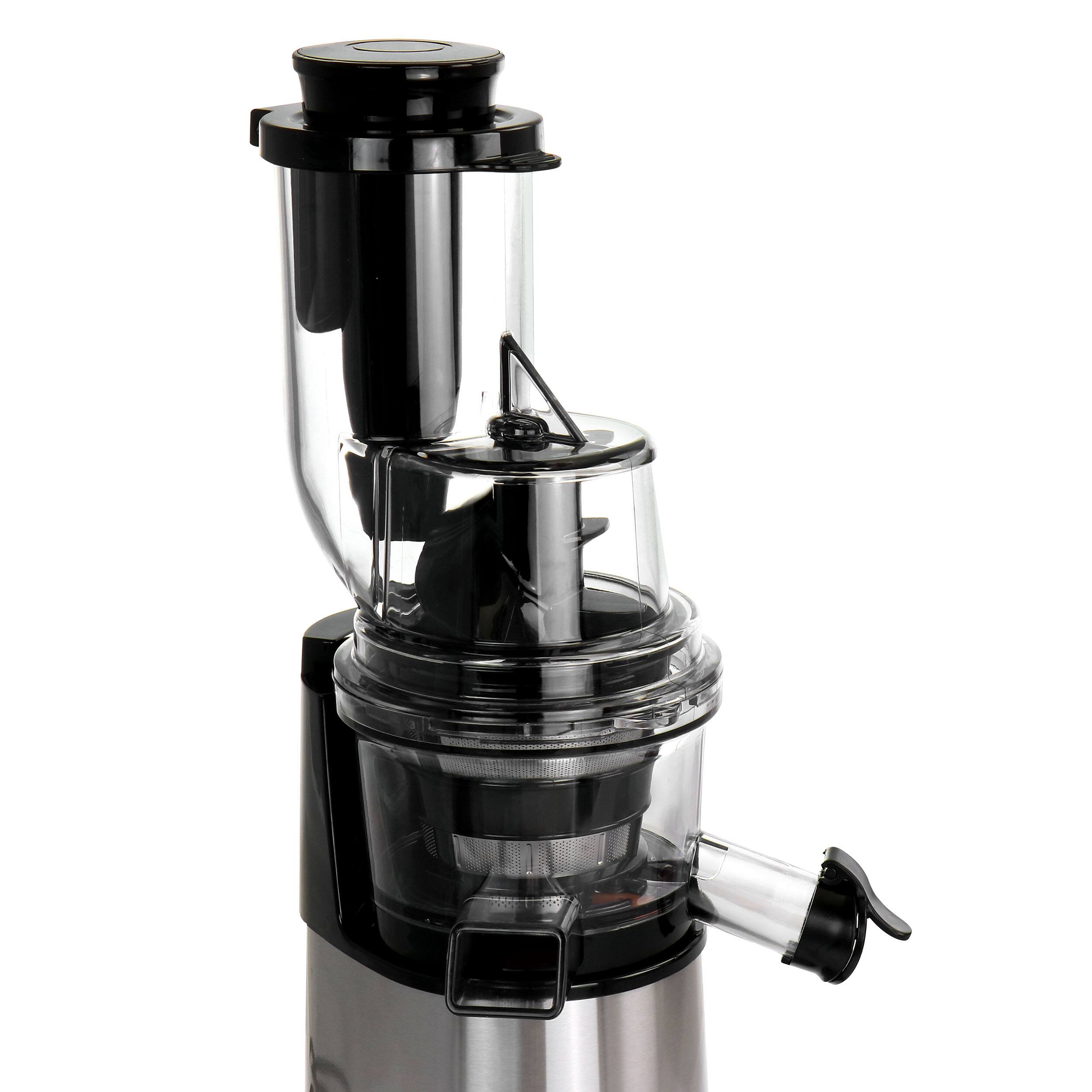 Alt View 3. MegaChef - MegaChef Pro Stainless Steel Slow Juicer - Silver.
