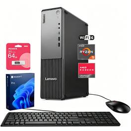 Lenovo - Upgraded - ThinkCentre neo 55s Desktop - AMD Ryzen 5 220 - 16GB RAM 1TB PCIe M.2 SSD - Wired K&M - Adata 64GB USB Drive - Black