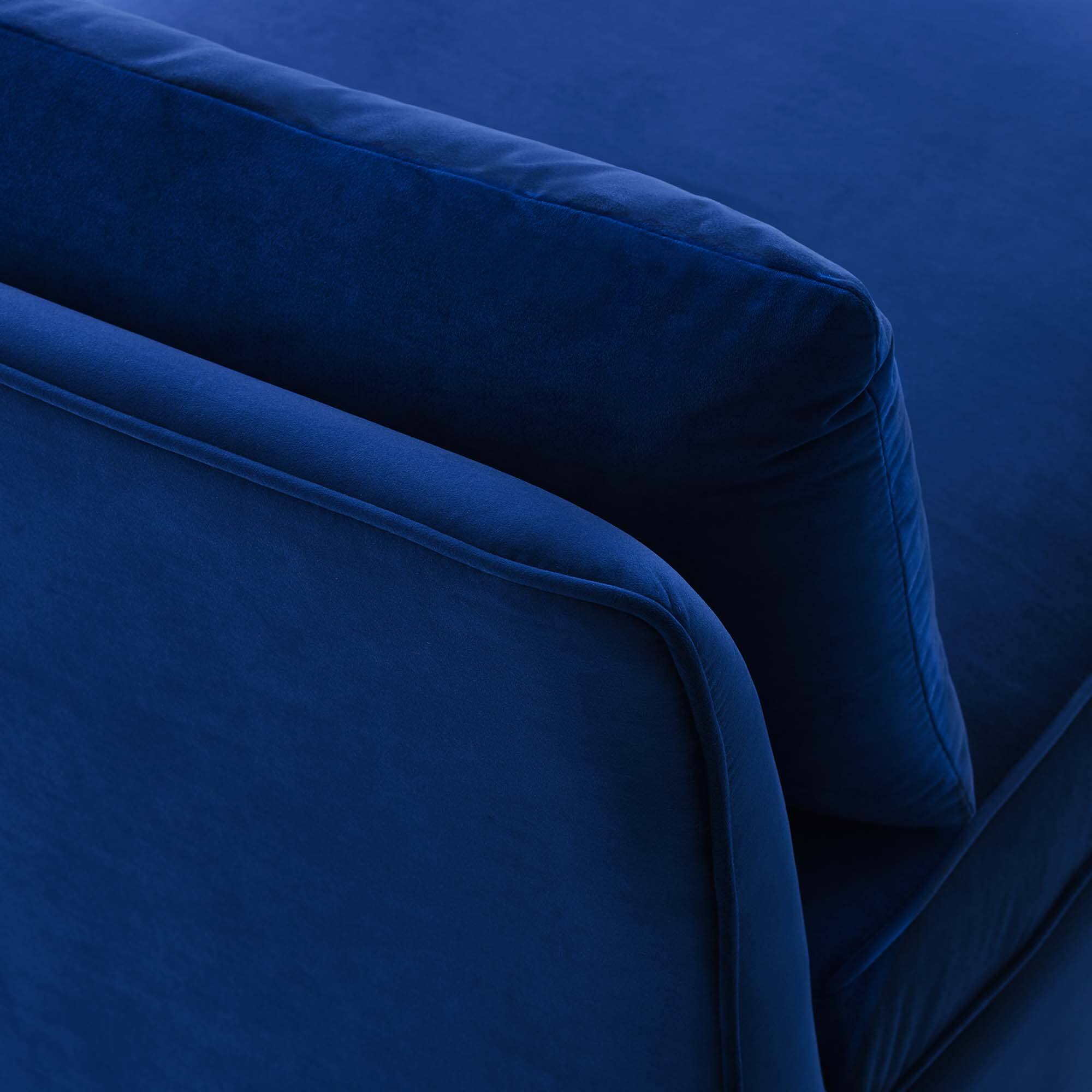 Alt View 3. Modway - Ardent Performance Velvet Armless Chair by Modway - Navy.