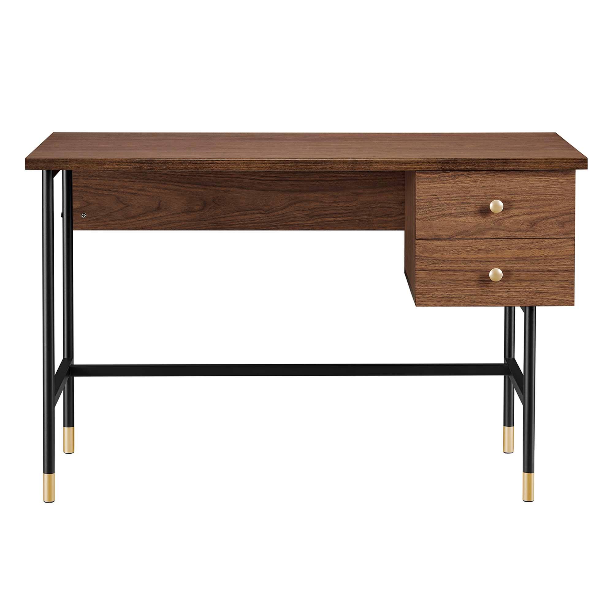 Alt View 4. Modway - Nexus Office Desk by Modway - Black Walnut.