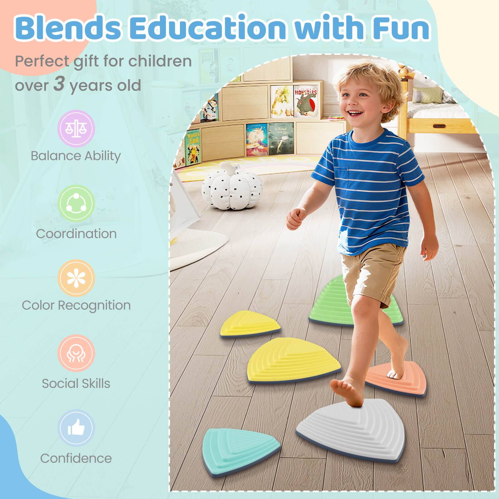 Blends Education with Fun  
Perfect gift for children over 3 years old  

- Balance Ability  
- Coordination  
- Color Recognition  
- Social Skills  
- Confidence