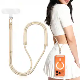Vena - Phone Lanyard Crossbody Phone Strap, Universal Cell Phone Lanyard Strap, Adjustable Lanyard for Phone Neck Holder - Beige