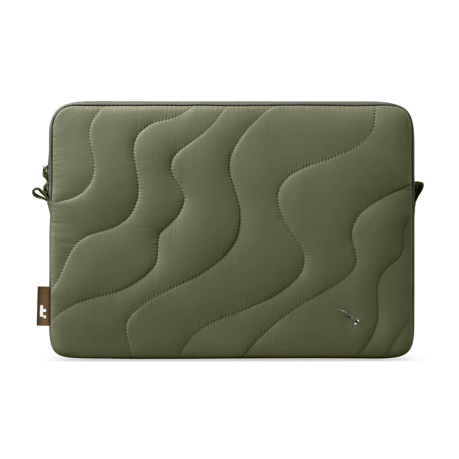 tomtoc - Terra-A27 Puff Recycled Laptop Sleeve Bag Case for 14-inch MacBook Pro M4/M3/M2/M1 Pro/Max 2024-2021, Quilted Design - Greenlands