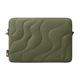 tomtoc - Terra-A27 Puff Recycled Laptop Sleeve Bag Case for 14-inch MacBook Pro M4/M3/M2/M1 Pro/Max 2024-2021, Quilted Design - Greenlands