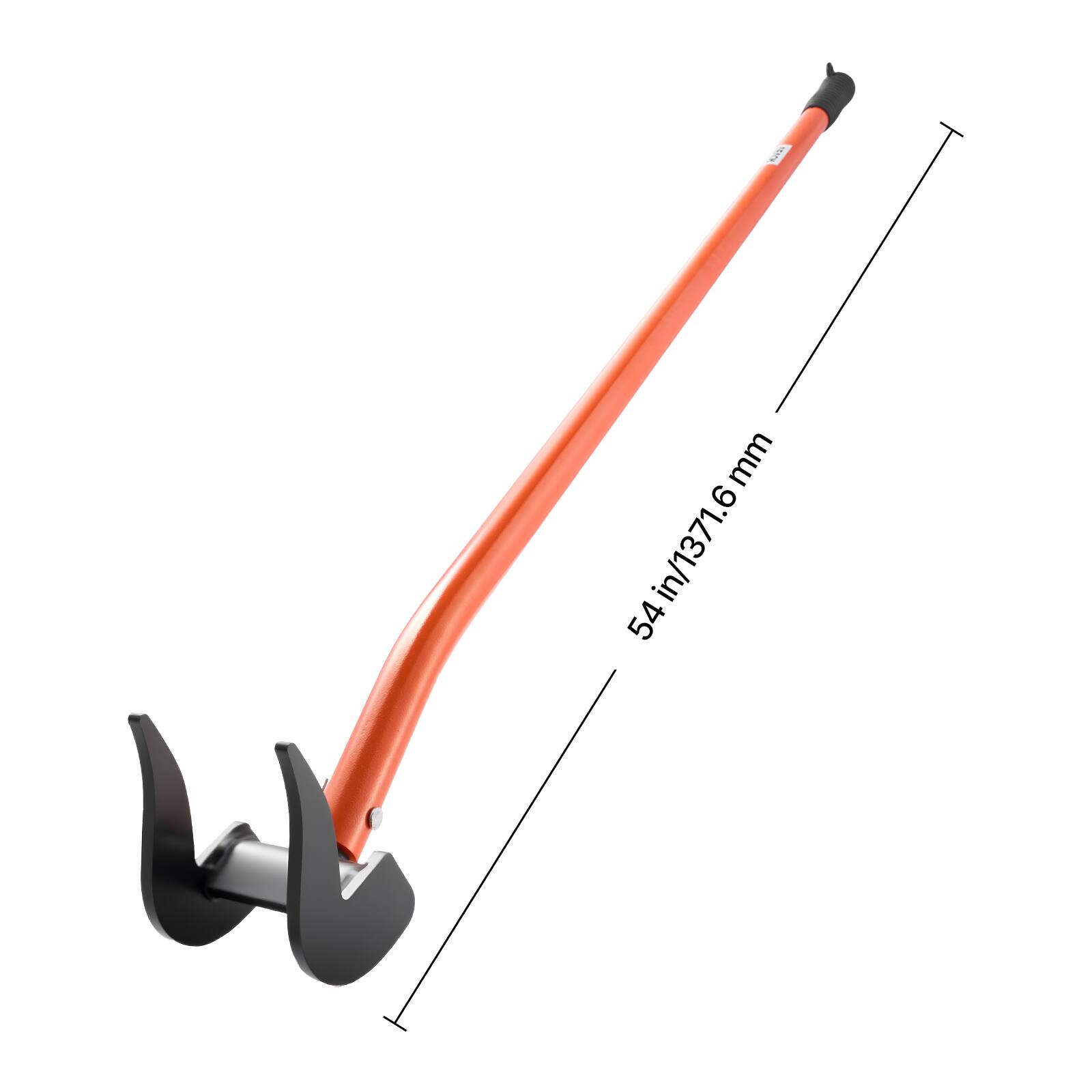 Alt View 4. VEVOR - Pallet Buster Tool, 50 Inch Carbon Steel Handle Wrecking Pry Bar, 2000 lbs Weight Capacity, Heavy Duty Deck Board - Orange.