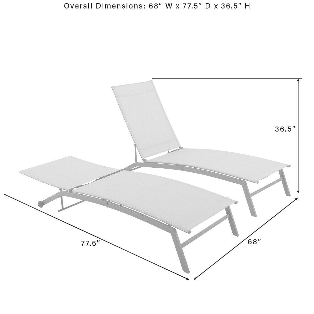 Overall Dimensions: 68" W x 77.5" D x 36.5" H