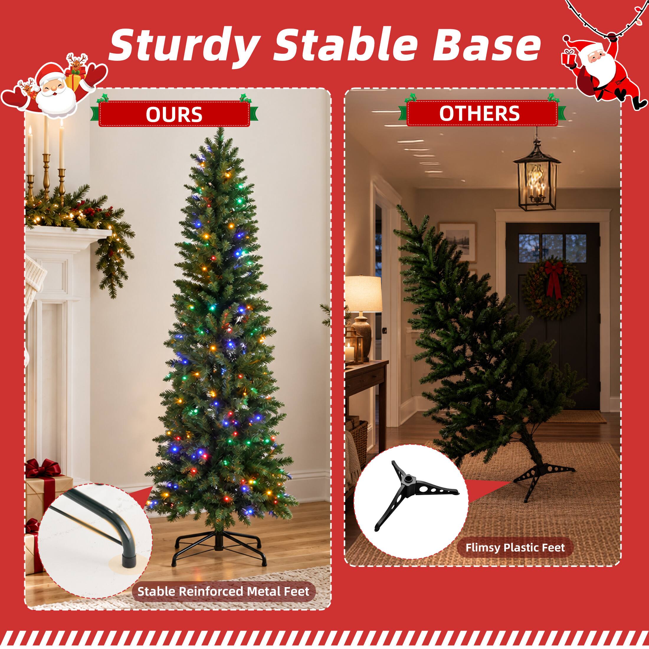 Sturdy Stable Base

OURS
Stable Reinforced Metal Feet

OTHERS
Flimsy Plastic Feet