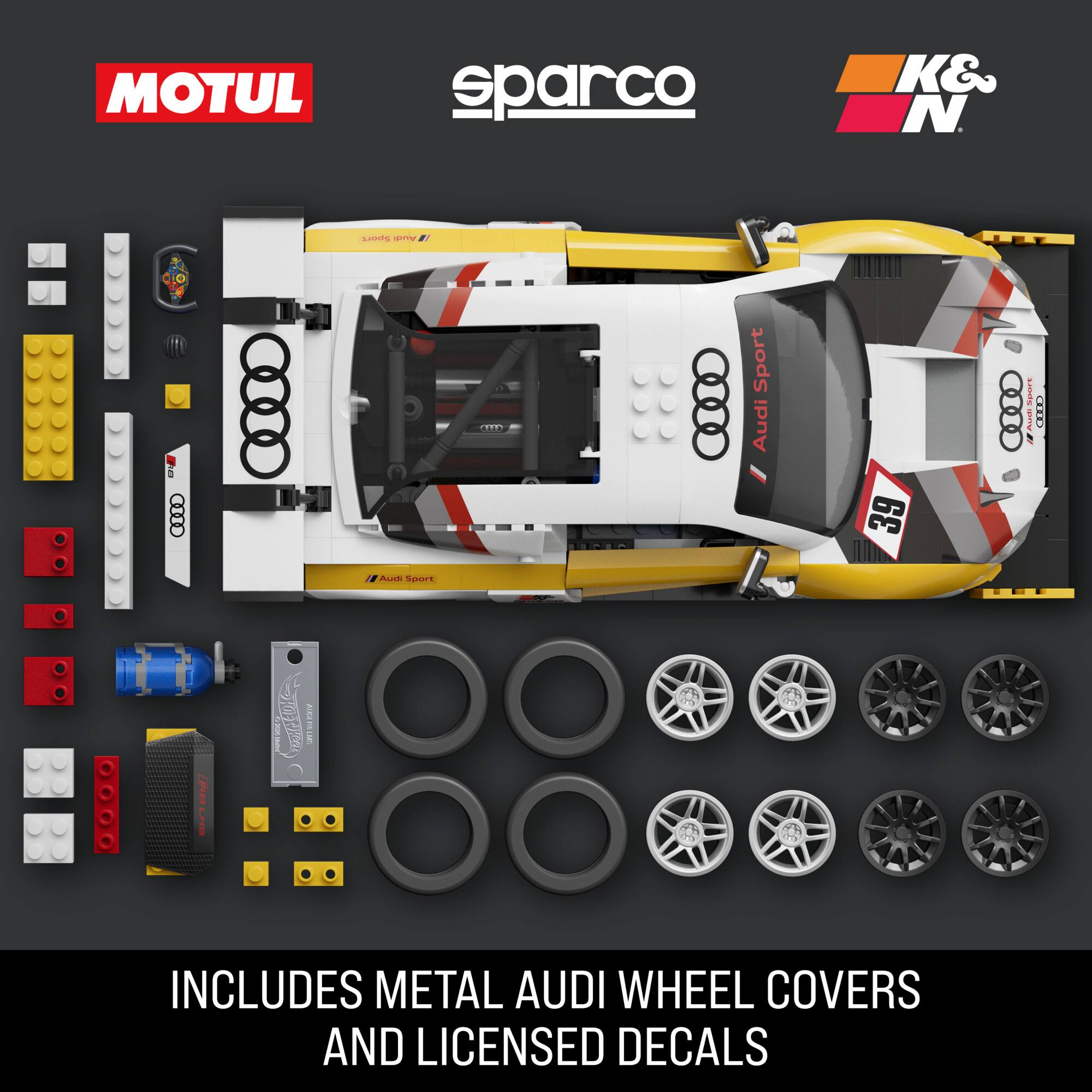 MOTUL sparco K&N

Audi Sport Audi 39

INCLUDES METAL AUDI WHEEL COVERS AND LICENSED DECALS