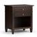 Front. Simpli Home - Carlton Bedside Table - Dark Tobacco Brown.