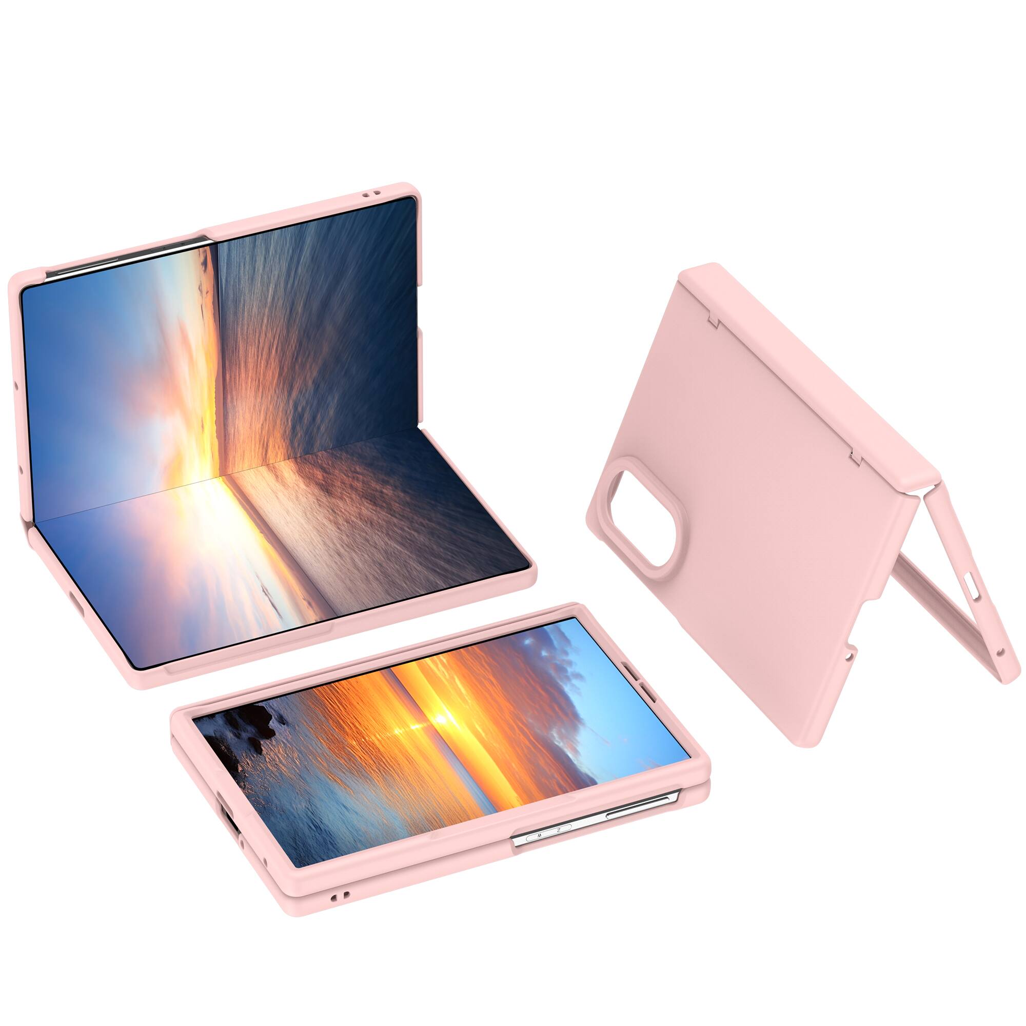 Alt View 1. Dteck - Magnetic for Samsung Galaxy Z Fold8 Case with Screen Protector, Compatible with MagSafe, Full Body Hinge Protection - Pink.