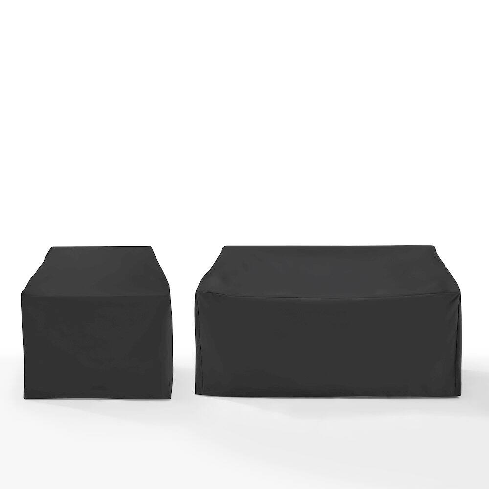 Angle. Crosley Furniture - 2Pc Outdoor Furniture Cover Set - Chair & Loveseat - Black.