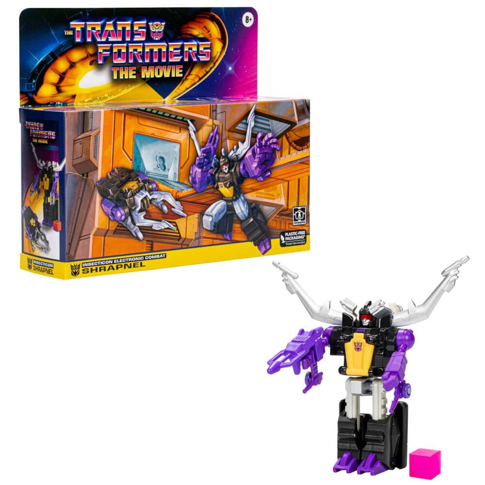 8+  
TRANSFORMERS THE MOVIE  
INSECTICON ELECTRONIC COMBAT  
SHRAPNEL  
PLASTIC-BIS PACKAGING
