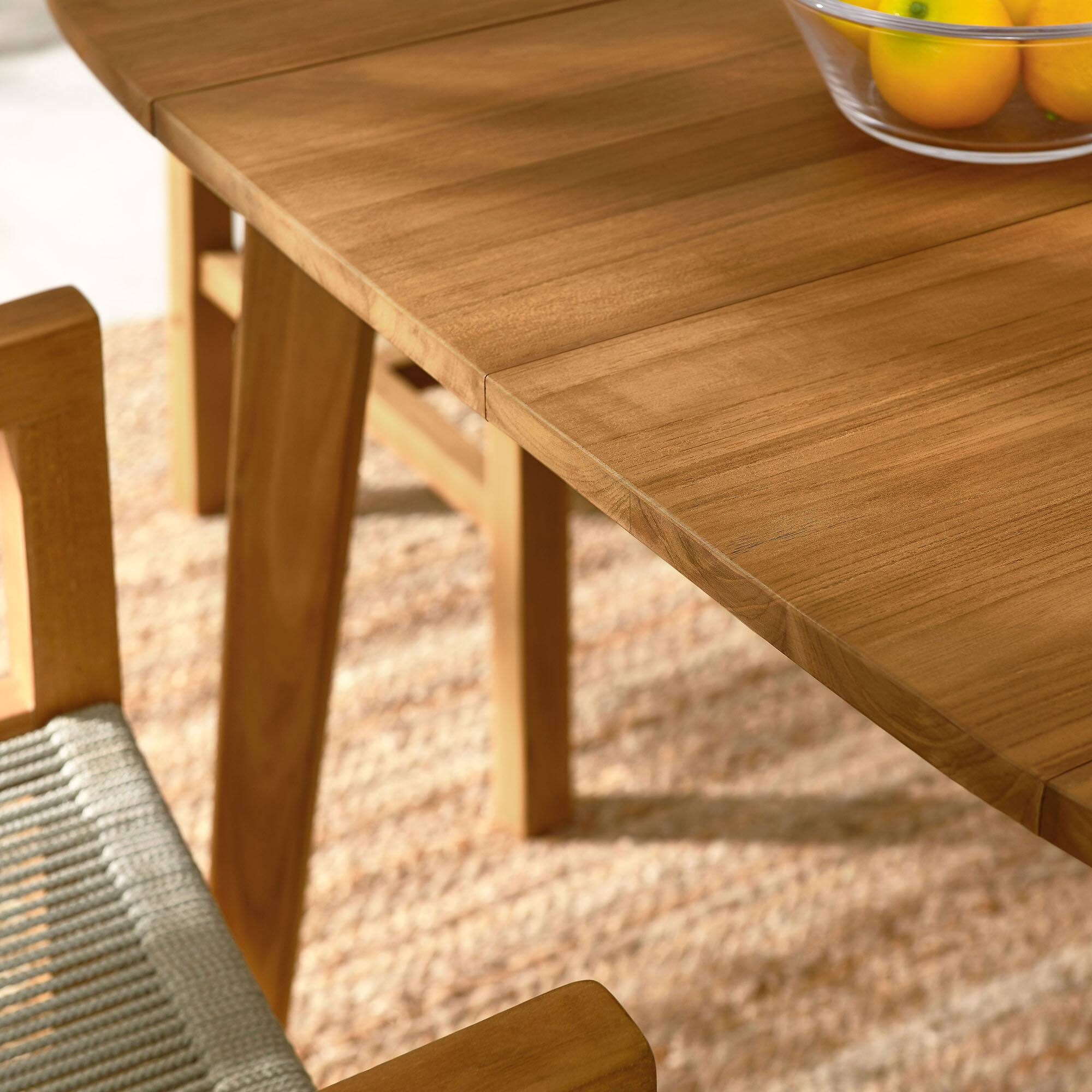 Alt View 2. Modway - Vienna 5-Piece Outdoor Patio Teak and Rope Dining Set with Armchairs by Modway - Natural Natural.