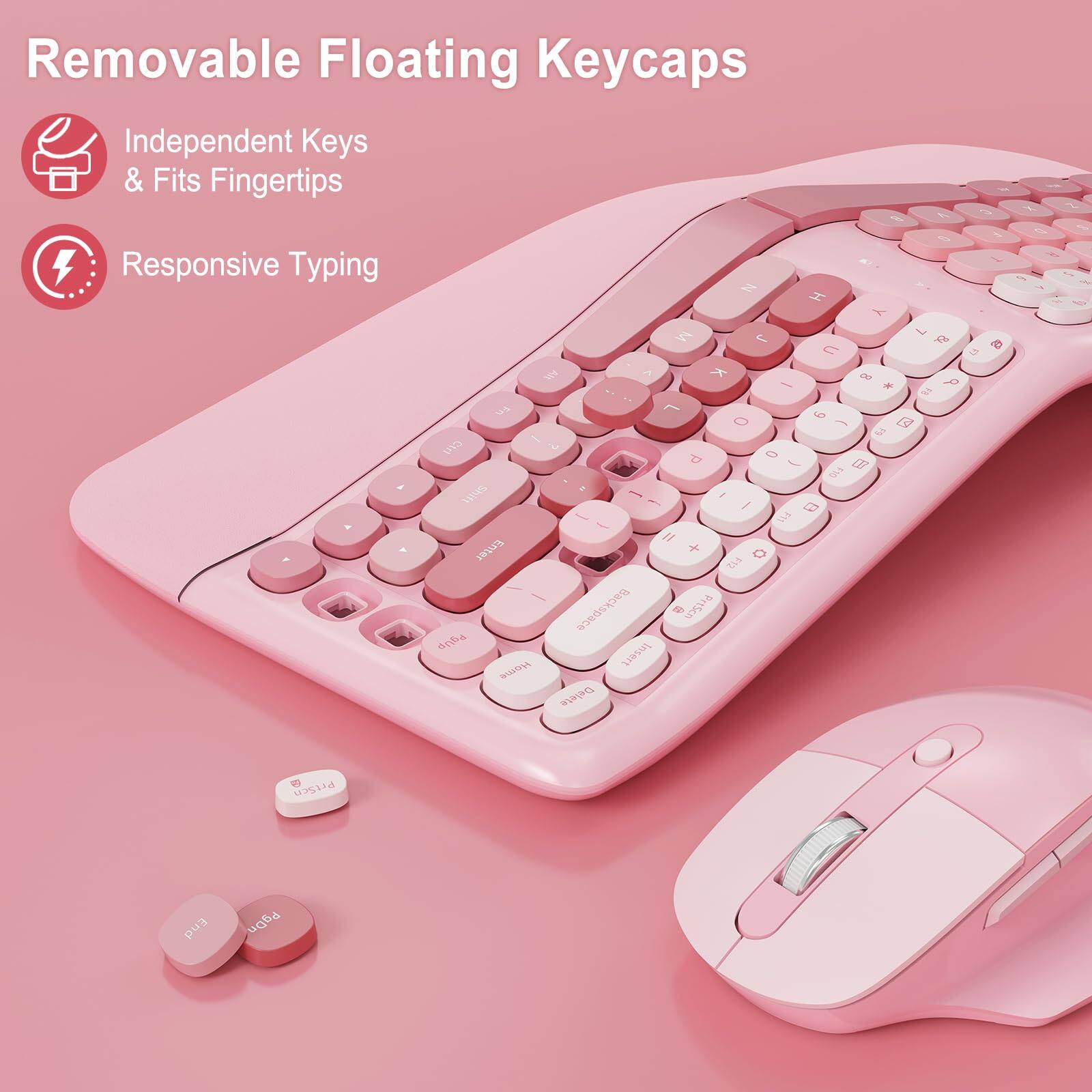 Removable Floating Keycaps

Independent Keys & Fits Fingertips

Responsive Typing