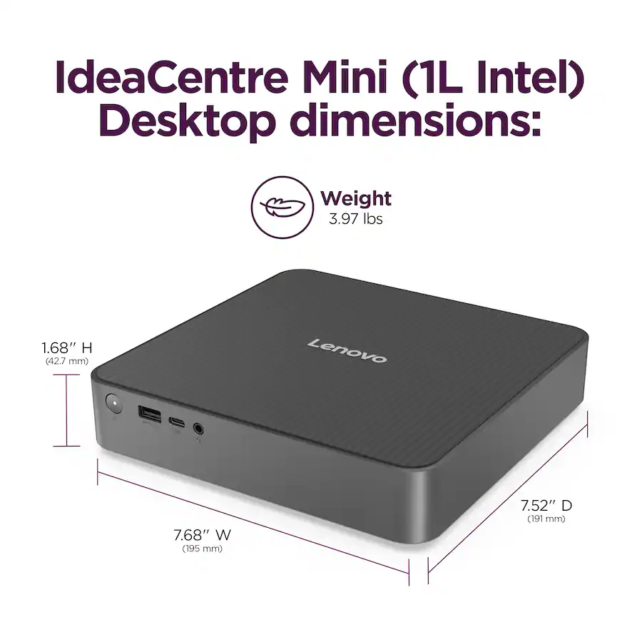 Lenovo IdeaCentre Mini Desktop Intel Core 7 Processor 240H 16GB Memory ...