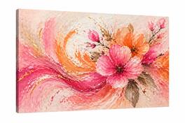 FC Design - Large Canvas 24x36" Abstract Floral Swirl Art Painting Modern Contemporary Wall Décor - MultiColor