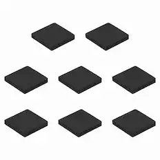 Front. Unique Bargains - 8pcs Square Speaker Isolation Feet Pads, 30x5mm Non Slip Foam Shock Absorption Pad for Amplifier - Black.
