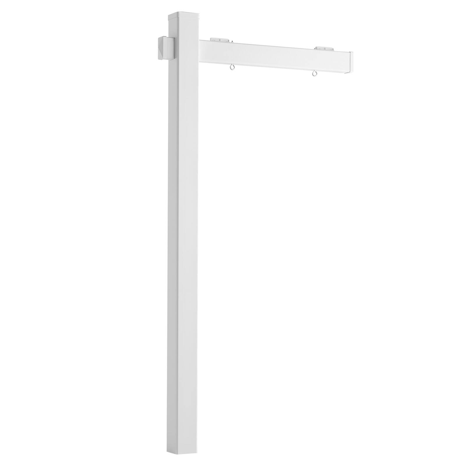 Alt View 5. VEVOR - Real Estate Sign Post, 2-Pack, 6 ft Tall, PVC Realtor Yard Sign Holder with 36 in Arm Holds up to 24 in, Easy to Install - White.