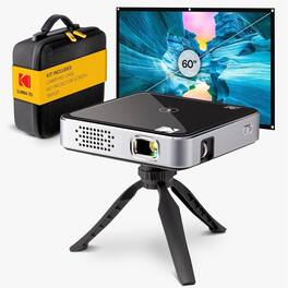 Kodak - Luma 75 Ultra Mini Projector, Portable Pico Projector with 60" Screen, Tripod & Case - Black