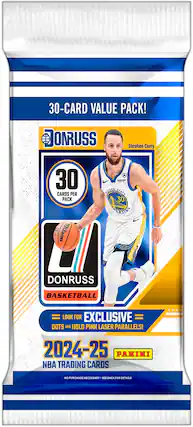 30-Card Value Pack! Donruss Stephen Curry 30 Cards Per Pack C Wilson Rakuten Golden State 30 Stripe Donruss Basketball = Look for Exclusive = Dots and Holo Pink Laser Parallels! 2024-25 Panini NBA Trading Cards No Purchase Necessary-See Back for Details.