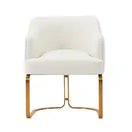 Manhattan Comfort - Raya Modern Wood Vegan Leather Dining Chair - Ivory
