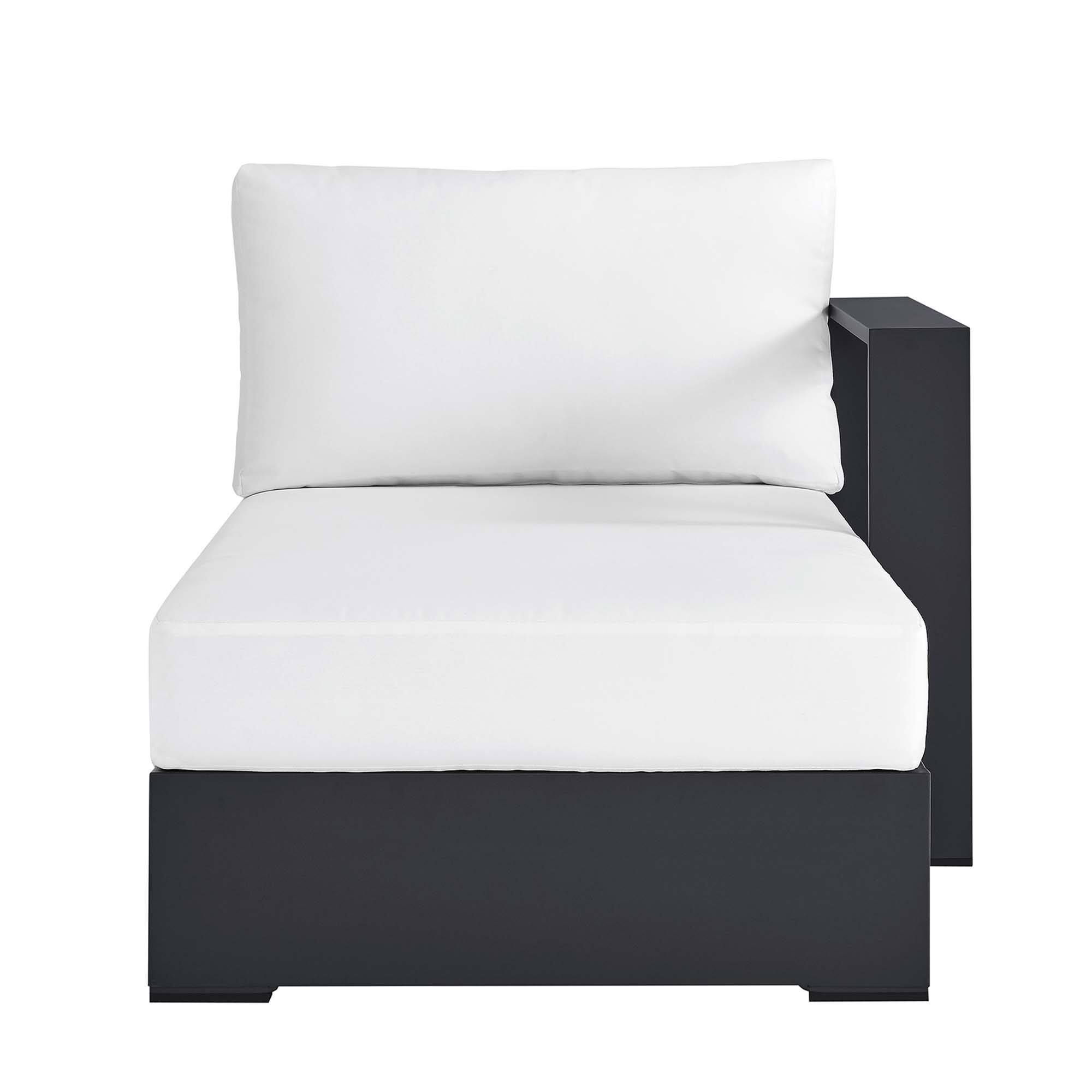 Alt View 5. Modway - Tahoe Outdoor Patio Powder-Coated Aluminum Modular Right-Facing Chaise Lounge by Modway - Gray White.