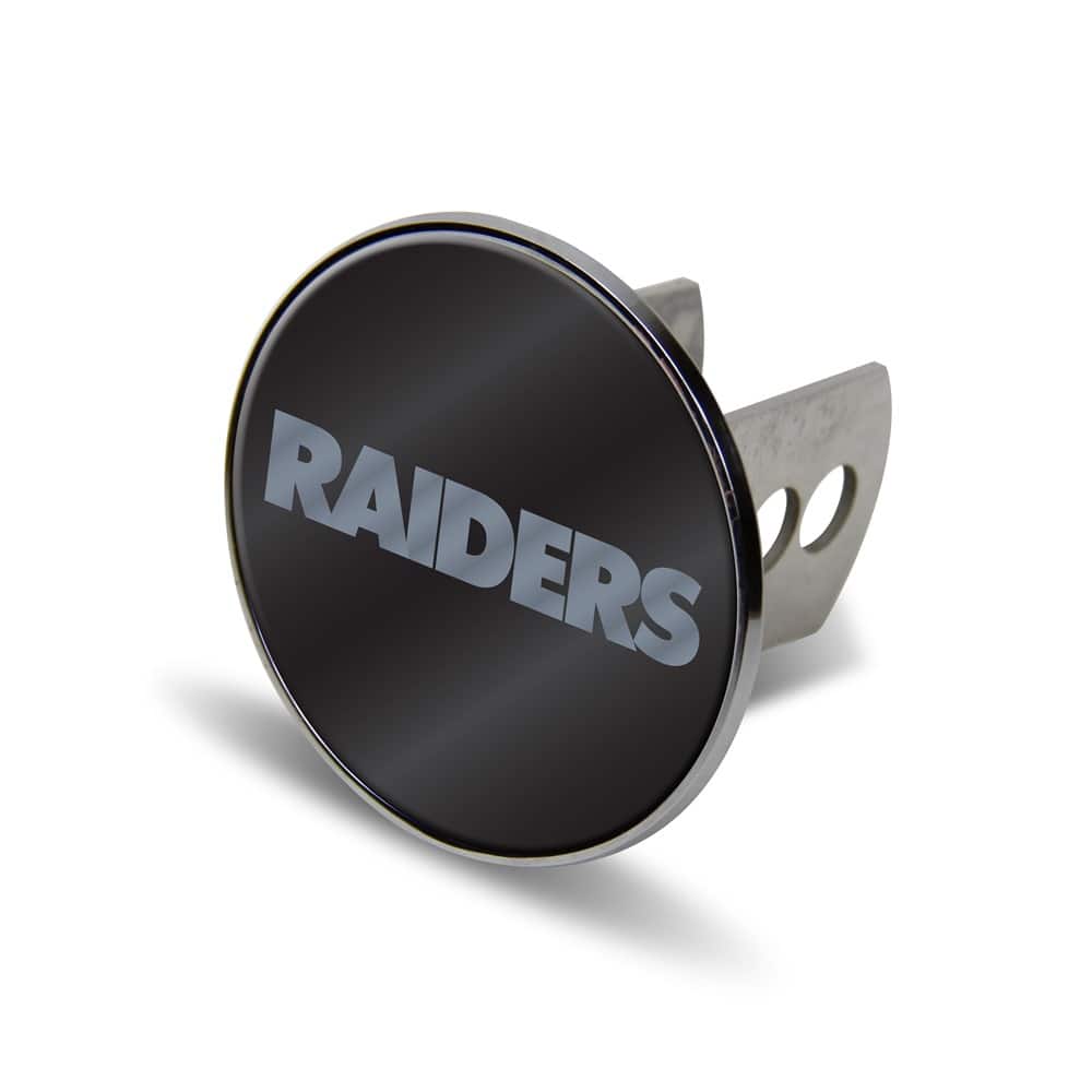 Rico Industries - Las Vegas-Football-Raider's Heavy Duty Chrome Trailer Hitch Cover with Laser Cut Insert - Multi