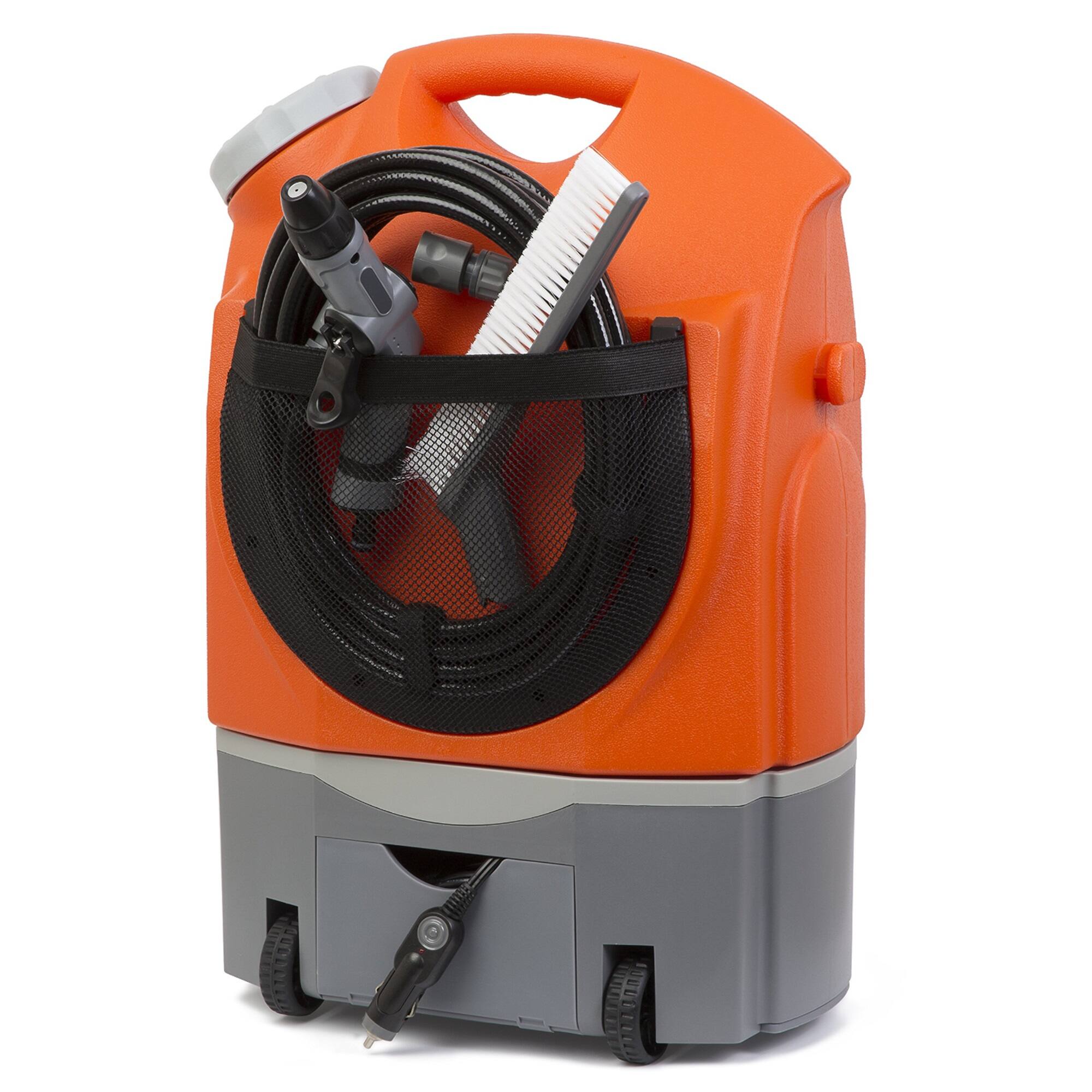 Alt View 3. Ivation - Multipurpose Portable Spray Washer - Rechargeable Portable Washer with 12V Plug & Wheels - Orange.