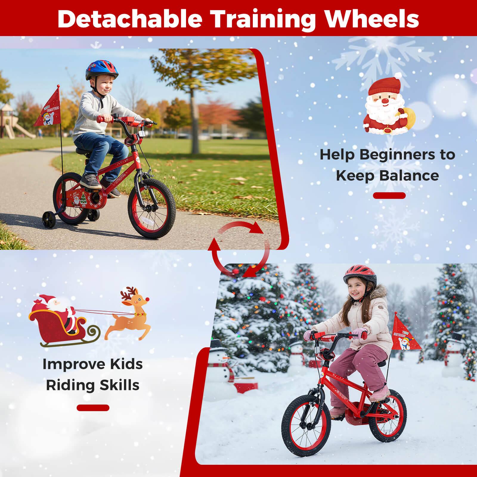 Detachable Training Wheels

Help Beginners to Keep Balance

Improve Kids Riding Skills