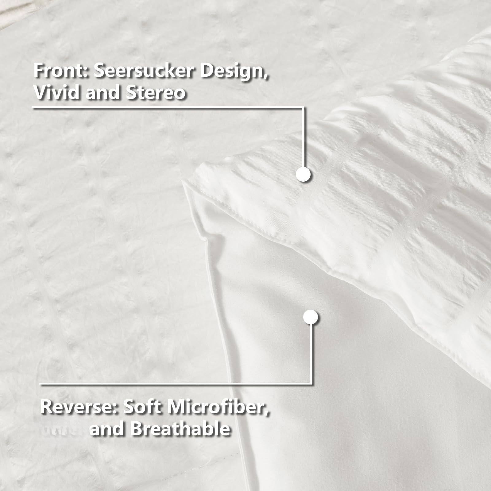 Front: Seersucker Design, Vivid and Stereo  
Reverse: Soft Microfiber, Soft and Breathable