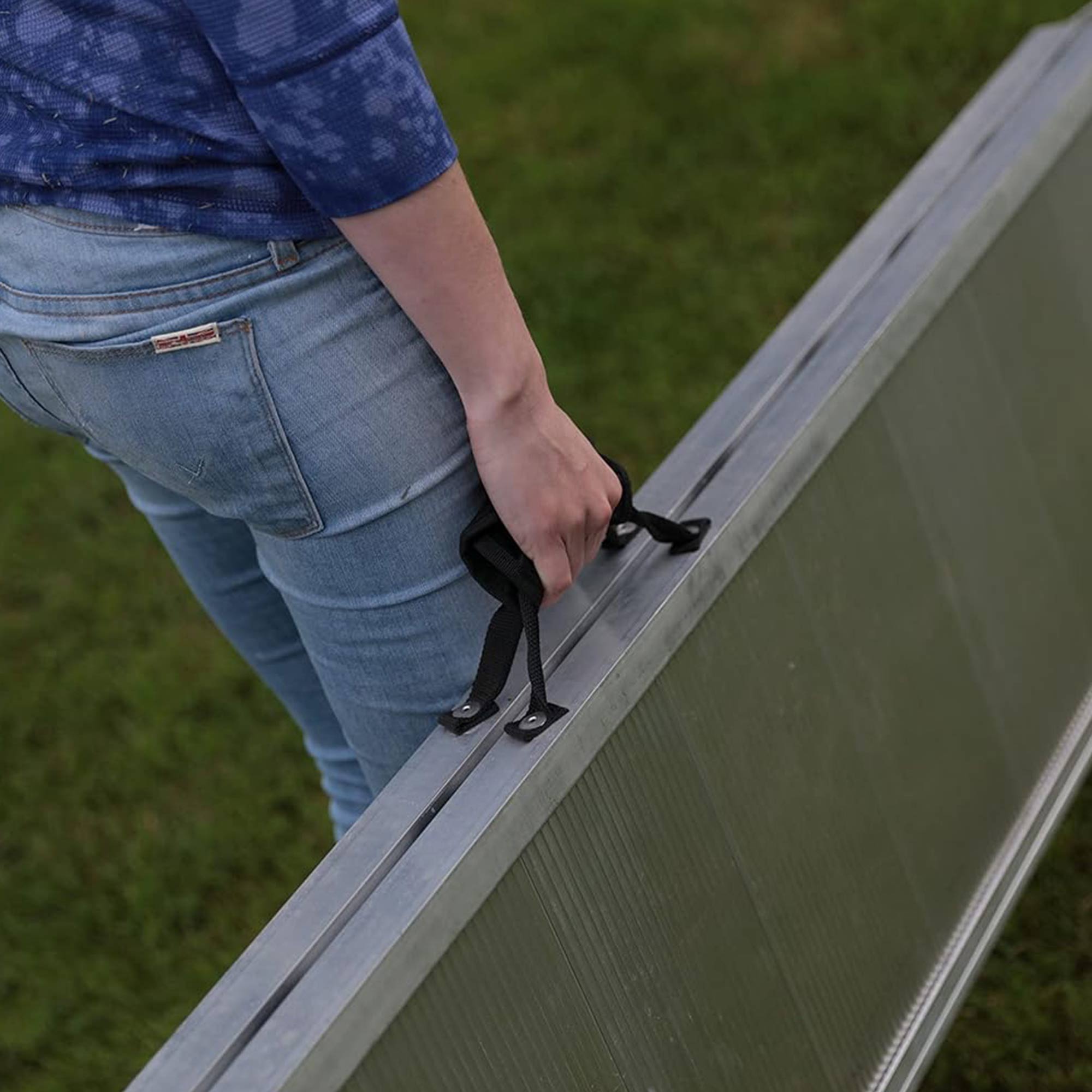 Alt View 8. EZ-ACCESS - EZ-ACCESS TRAVERSE 2 Foot Singlefold Edgeless Portable Loading Ramp, Silver - Silver.