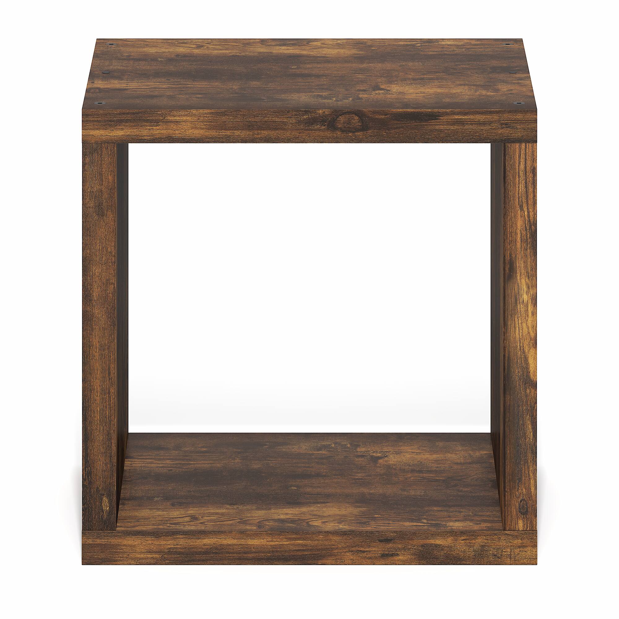 Alt View 6. Furinno - CUBICLE Book Shelf, Stackable Bookshelf, Cube Storage Organizer Bookcase, for Living Room, Bedroom, Home Office - Amber Pine.