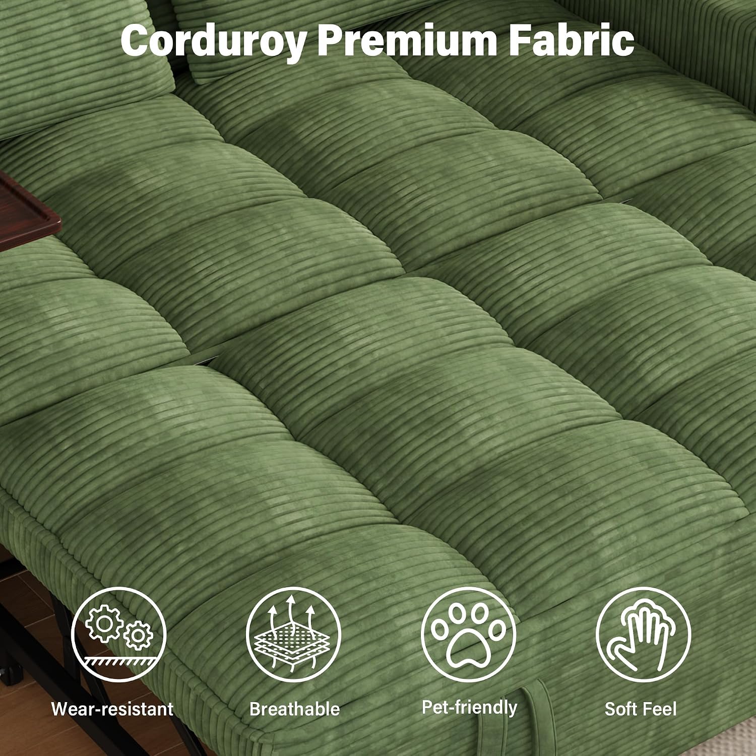 Corduroy Premium Fabric

- Wear-resistant
- Breathable
- Pet-friendly
- Soft Feel
