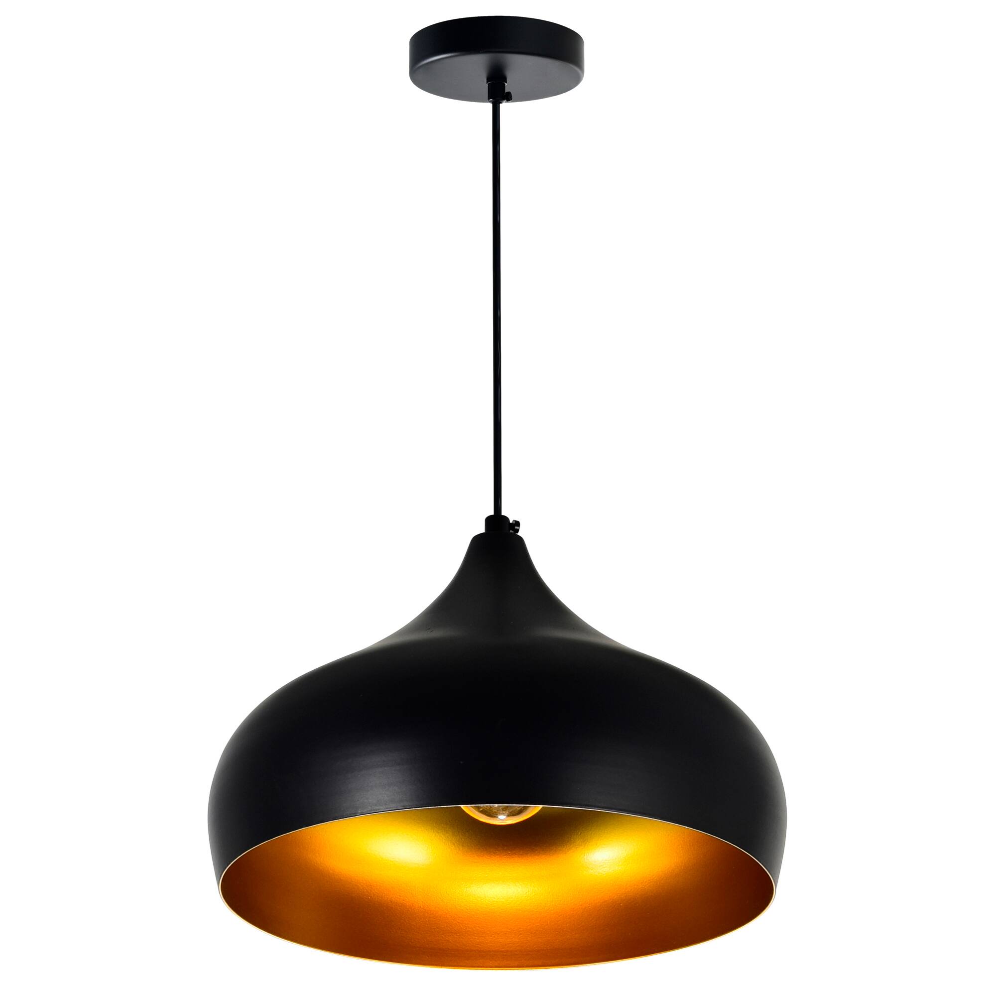 Angle. CWI Lighting - Dynamic 1 Light Down Pendant With Black Finish - Black.